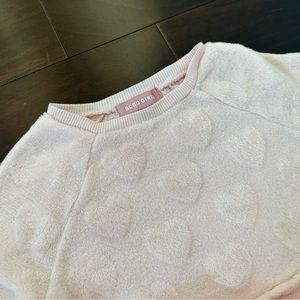 BCBG puffy heart matching sweatshirt, jogger pants, and shorts, XS (5/6)